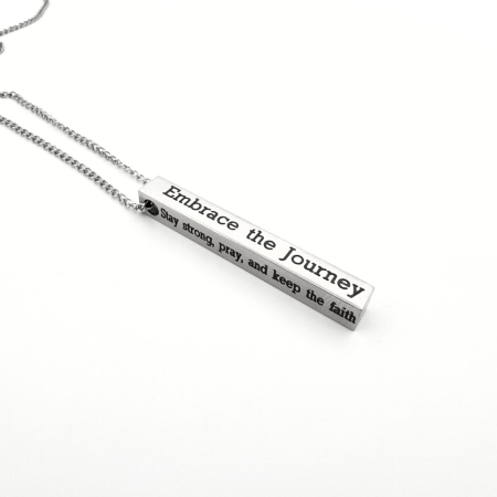 Colier Bărbați cu Pandantiv 3D Personalizat Text, Inox Premium, Gravură Laser cu Garanție pe Viață [2]