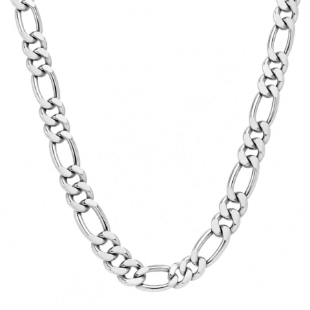 Lantisoare Argint - Lanț Argint 925 Bărbați Figaro 5 mm, Rodiat - Lungime 60 cm