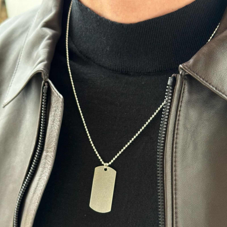 Lanturi argint barbati - Lant argint barbati Army personalizat, lant cu bilute