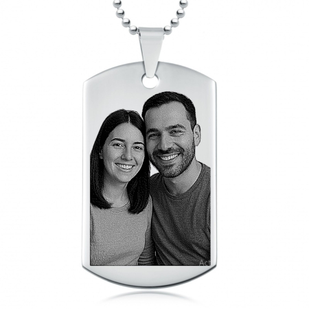 Lant barbati army personalizat, inox [4]