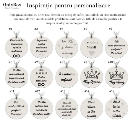 Lănțișor Damă Personalizat cu Poză și text - Inox Premium – Gravură Laser [2]
