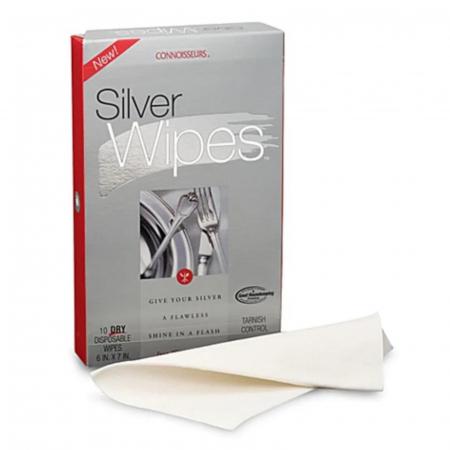 Pachet 10 Șervețele de Curățat Argint Connoisseurs 15.2 cm x 17.8 cm Solutii curatare Argint - Pachet 10 Șervețele de Curățat Argint Connoisseurs 15.2 cm x 17.8 cm
