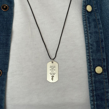 Pandantiv Personalizat, Plăcuță Army 32mm, Argint 925 - Cadou pentru Tata [2]