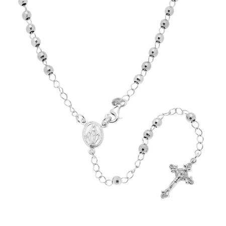 Rozarii - Rozariu din Argint 925 Unisex, Biluțe 5 mm, Lungime 50 cm