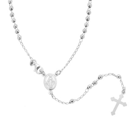 Rozarii - Rozariu Damă din Argint 925, Biluțe 3 mm, Lungime 60 cm