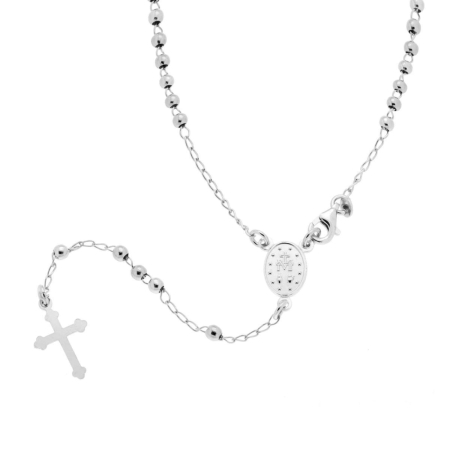 Rozarii - Rozariu Damă din Argint 925, Biluțe 3 mm, Lungime 60 cm