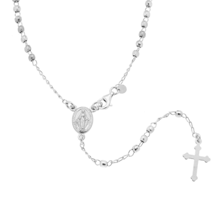 Rozarii - Rozariu Damă din Argint 925, Biluțe Fațetate 3 mm, 45 cm