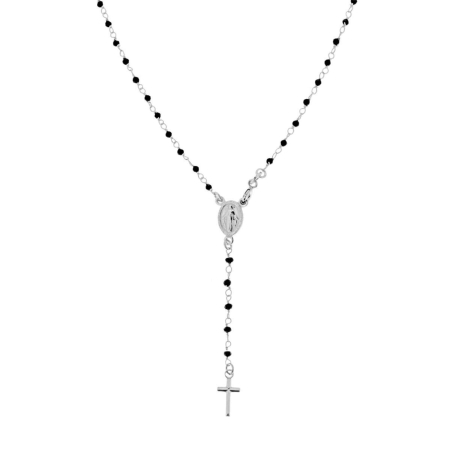 Rozarii - Rozariu Damă la Baza Gâtului din Argint 925, Biluțe 2 mm, 50 cm