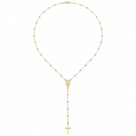 Rozarii - Rozariu din Argint 925 placat cu Aur – Lungime 55 cm, Bijuterie Spirituală