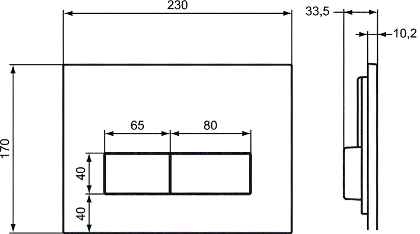 Clapeta actionare rezervor Ideal Standard Crom mat [2]