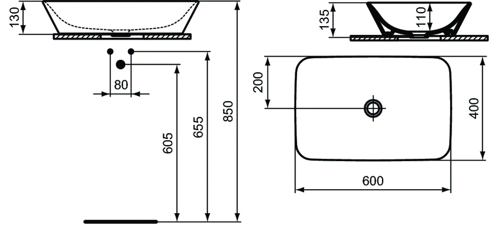 Lavoar Ideal Standard Connect Air 60 CM [5]