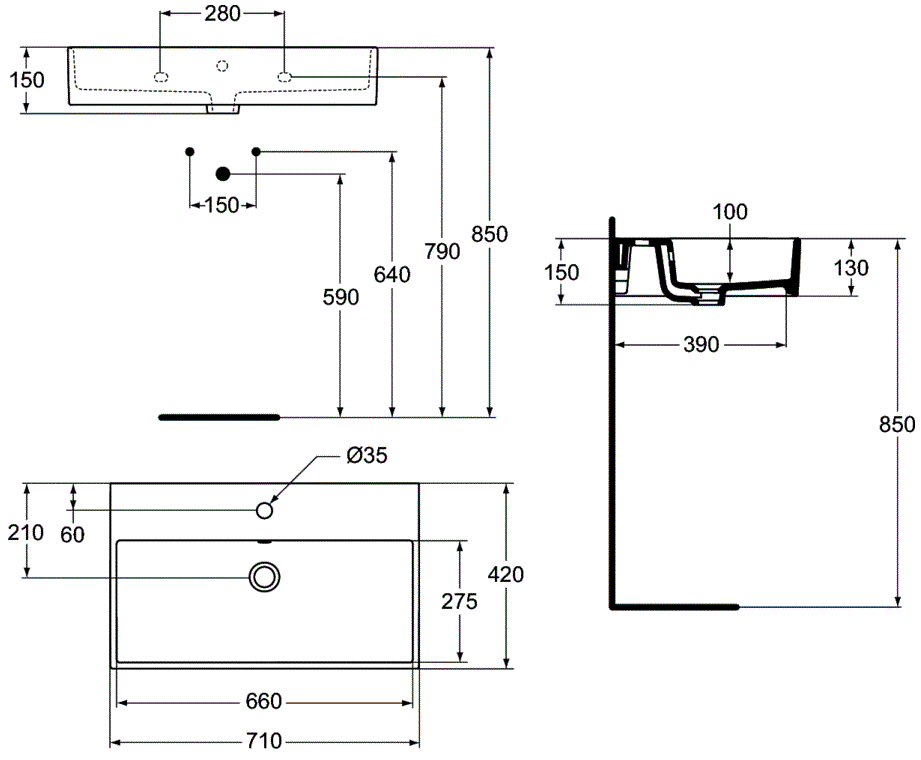 Lavoar Ideal Standard Strada 71 CM - Model 2 [2]