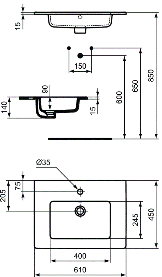Lavoar Ideal Standard Tempo 61 CM [2]