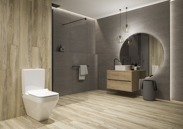 Pachet Complet Toaleta Cersanit Crea Rectangular - Vas WC, Rezervor, Armatura, Capac Slim & Soft, Set de Fixare [4]
