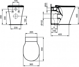Vas WC pe pardoseala Ideal Standard Connect Air Aquablade - Back-to-Wall - Pentru rezervor incastrat [6]