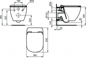 Vas WC Suspendat Ideal Standard Tesi Aquablade [8]