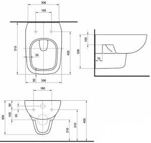 Vas WC Suspendat Kolo Style Rimfree [3]