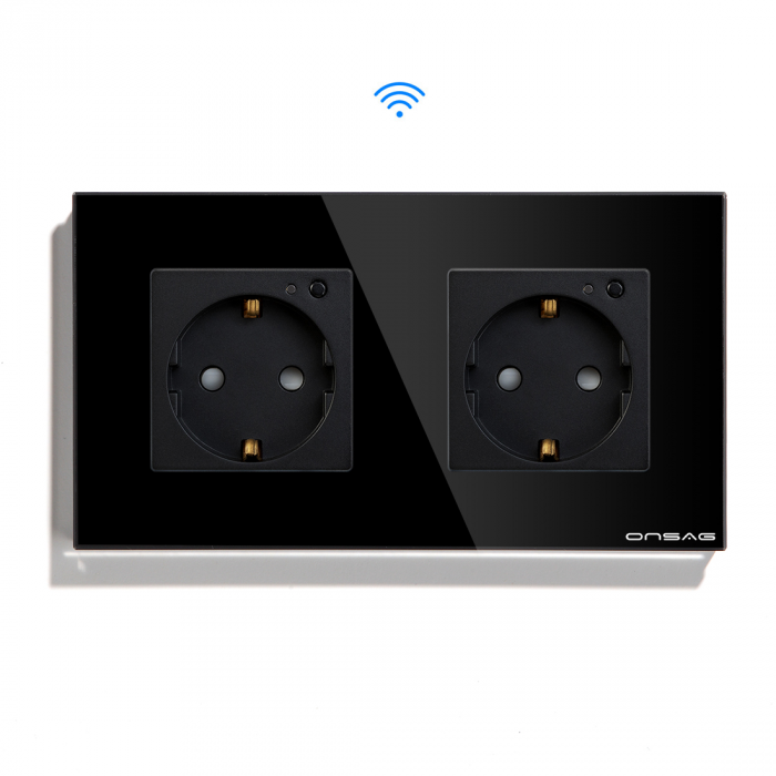 Priza Smart WiFi dubla Onsag X302 Black [1]