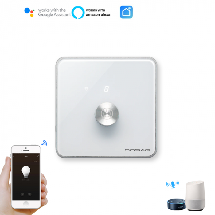 Intrerupator cu variator (Dimmer) Smart Onsag Luxury X806 White [7]