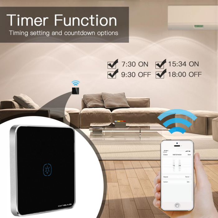 Intrerupator Smart cap scara Onsag Luxury X805 Black [2]