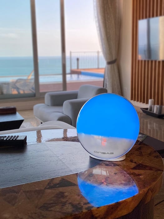 Radio FM cu ceas, Onsag Rio, 7 culori LED, Smart Wake-up light, WiFi, App control, Simulare rasarit, Sunete albe, port USB, Alexa/Google Home [7]