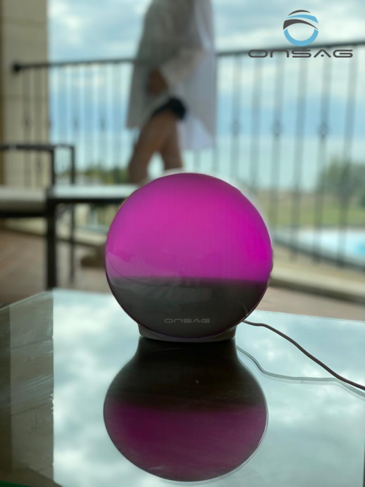 Radio FM cu ceas, Onsag Rio, 7 culori LED, Smart Wake-up light, WiFi, App control, Simulare rasarit, Sunete albe, port USB, Alexa/Google Home [8]