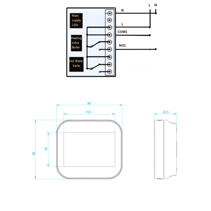 Termostat Smart WiFi Onsag Luxury 6 HD [8]