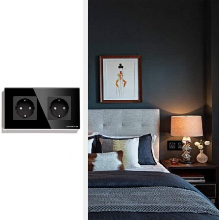 Priza Smart WiFi dubla Onsag X302 Black [1]