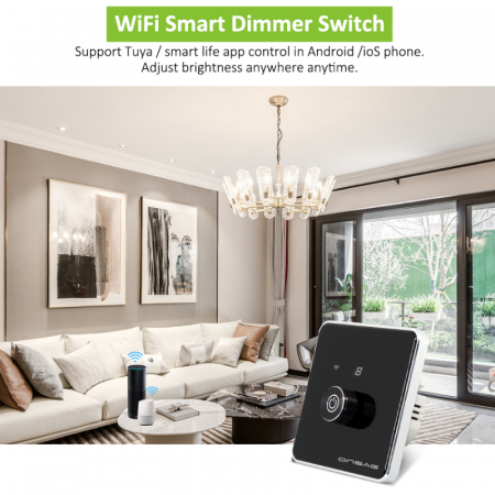 Intrerupator cu variator (Dimmer) Smart Onsag Luxury X806 Black [8]