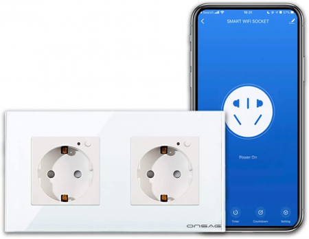 Priza Smart WiFi dubla Onsag X302 White [2]