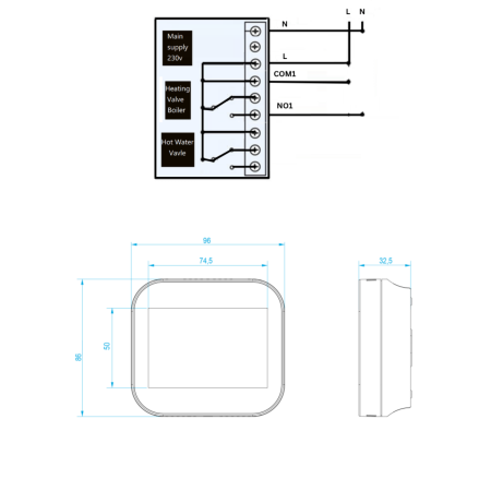 Termostat Smart WiFi Onsag Luxury 6 HD [7]