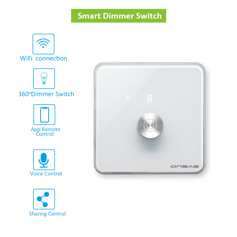 Barry item Leaflet Intrerupator cu variator (Dimmer) Smart Onsag Luxury X806 White