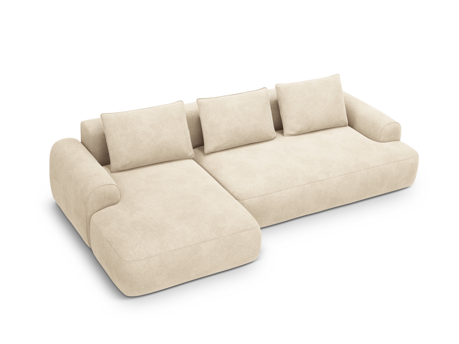 Colțar extensibil Calma cu tapițerie din catifea