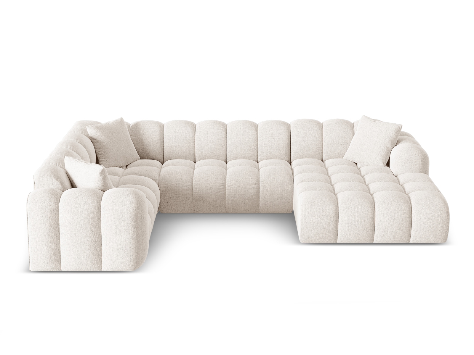 Colțar în formă de U Treno cu tapițerie din țesătură structurală