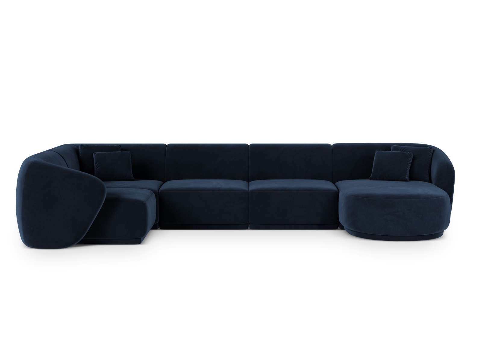 Colțar în formă de U Gomera cu tapițerie din catifea