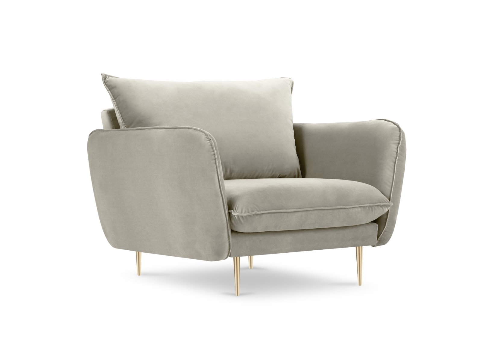 Fotoliu Vienna cu tapiterie din catifea