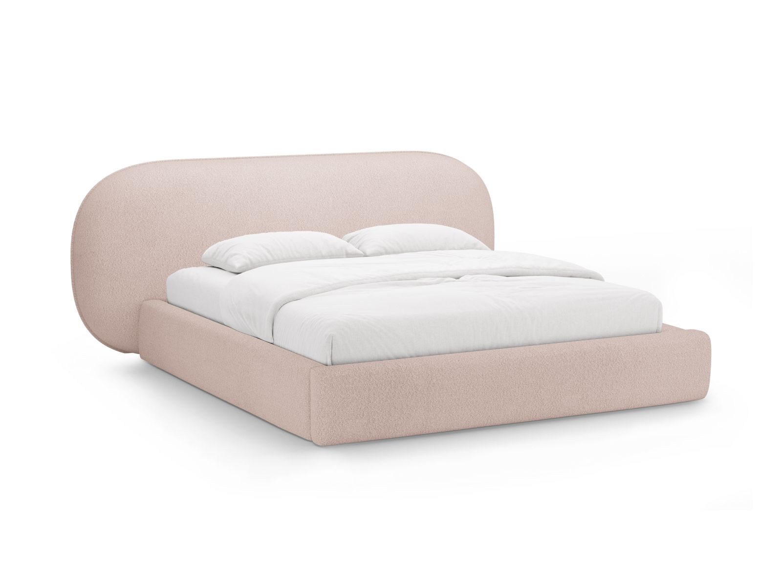 Pat Ovalo cu tapițerie din boucle