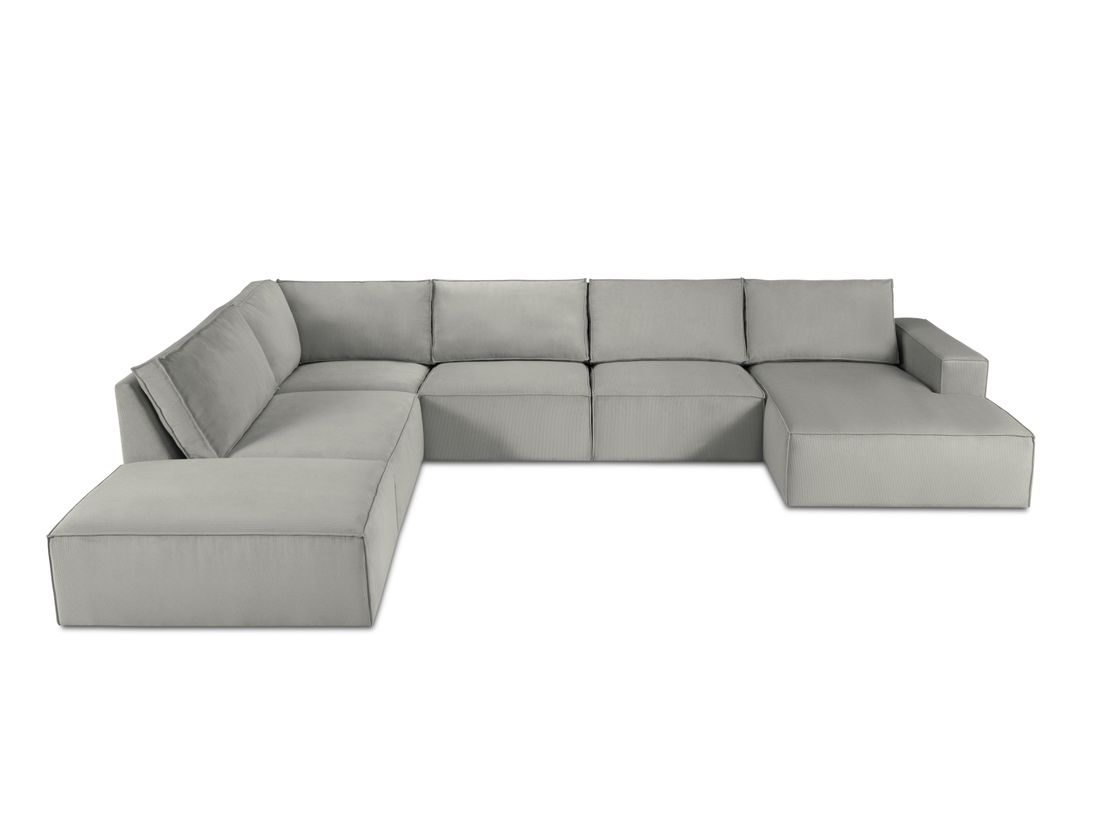 Colțar în formă de U Carlo cu tapițerie din catifea