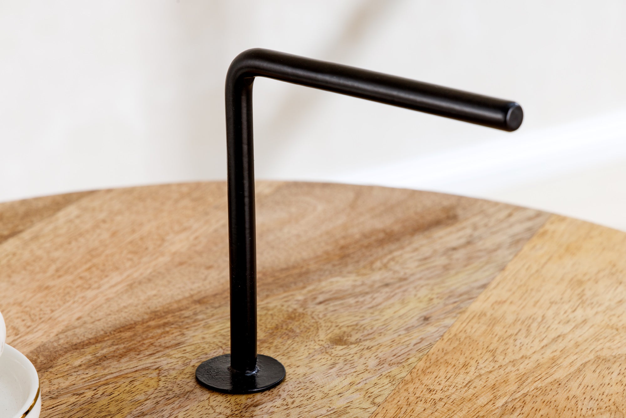 Masă laterală SIMPLY CLEVER 60cm din lemn natural de mango cu mâner negru [3]