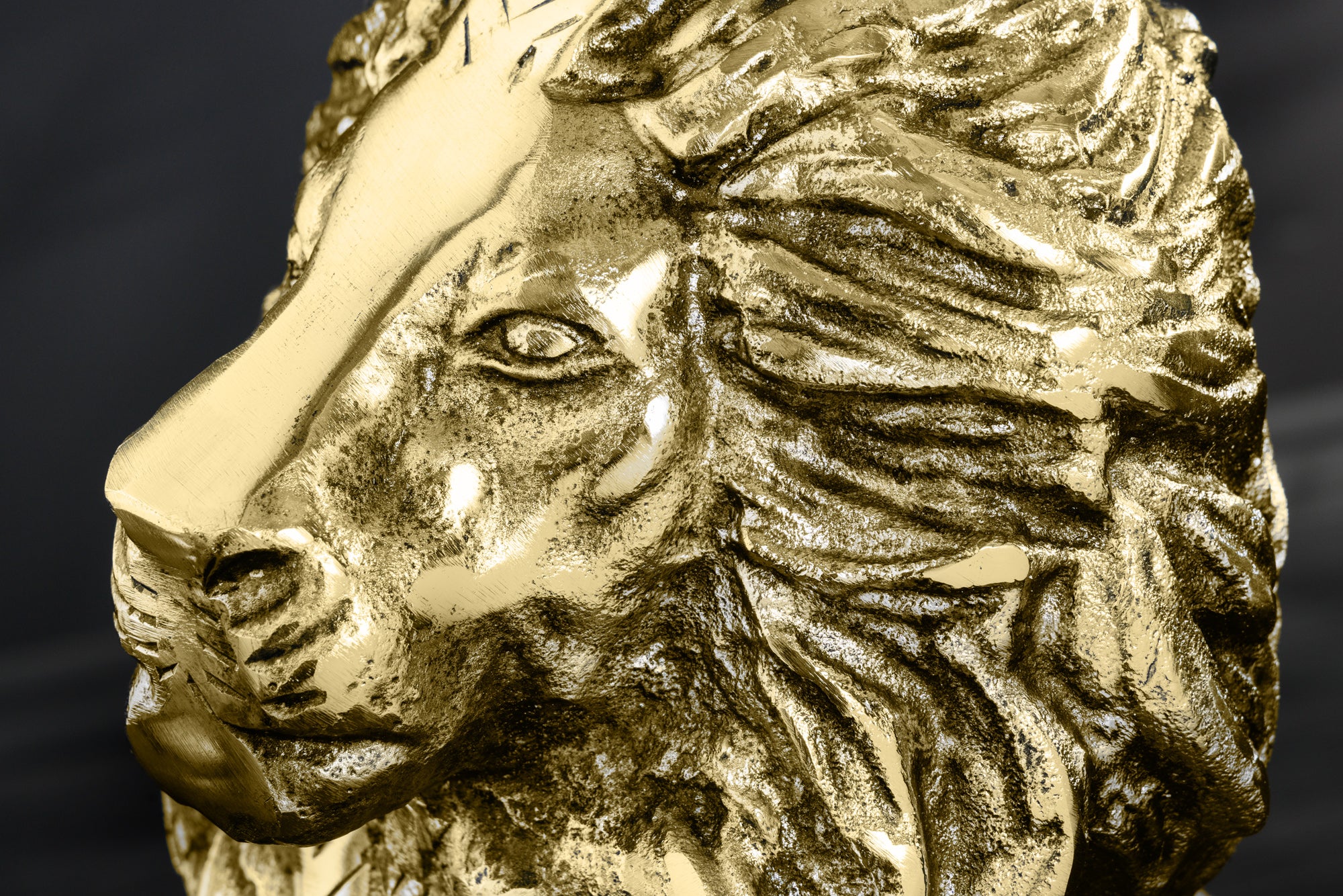 Masă laterală WILDLIFE LION 60cm auriu antic [5]