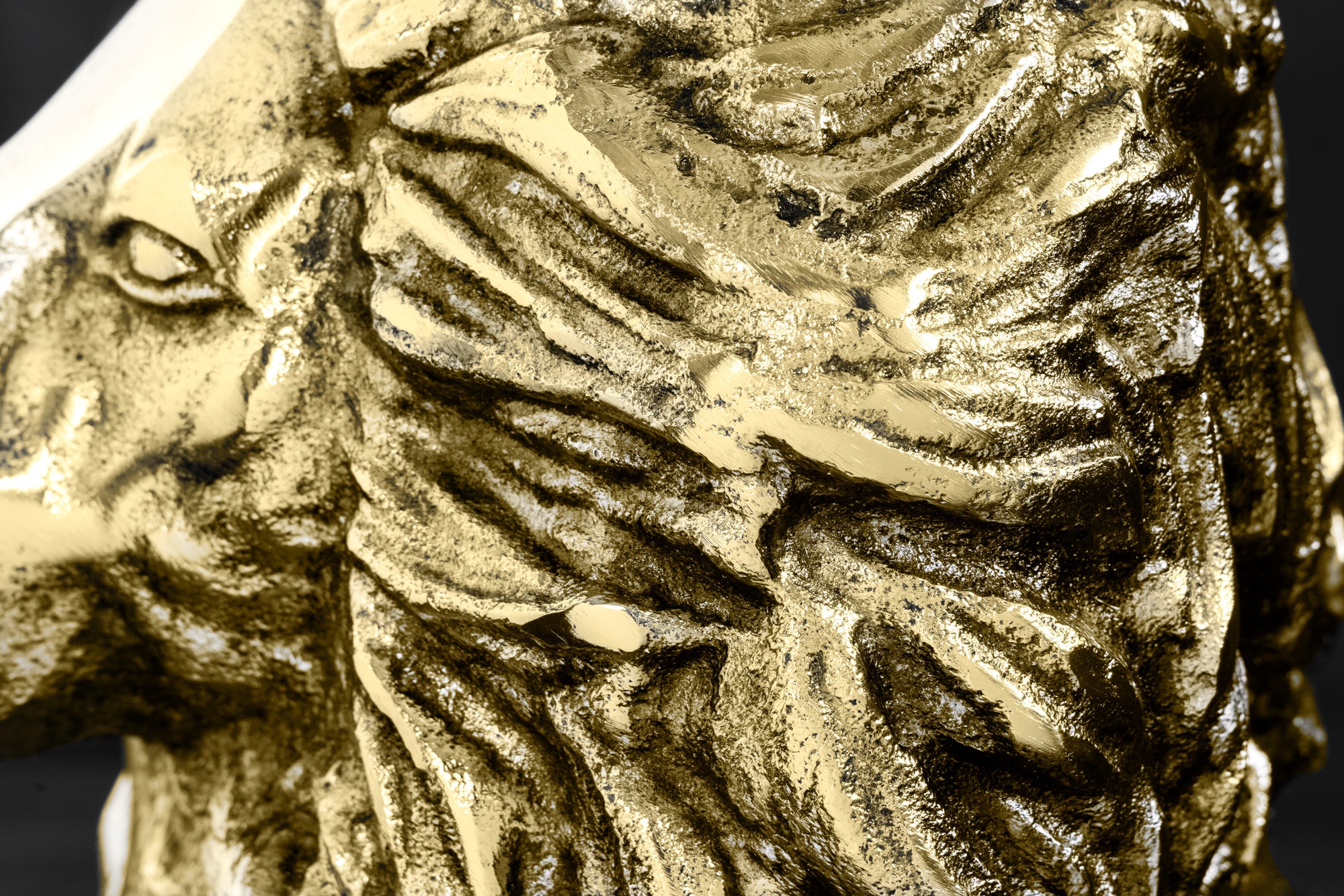 Masă laterală WILDLIFE LION 60cm auriu antic [7]