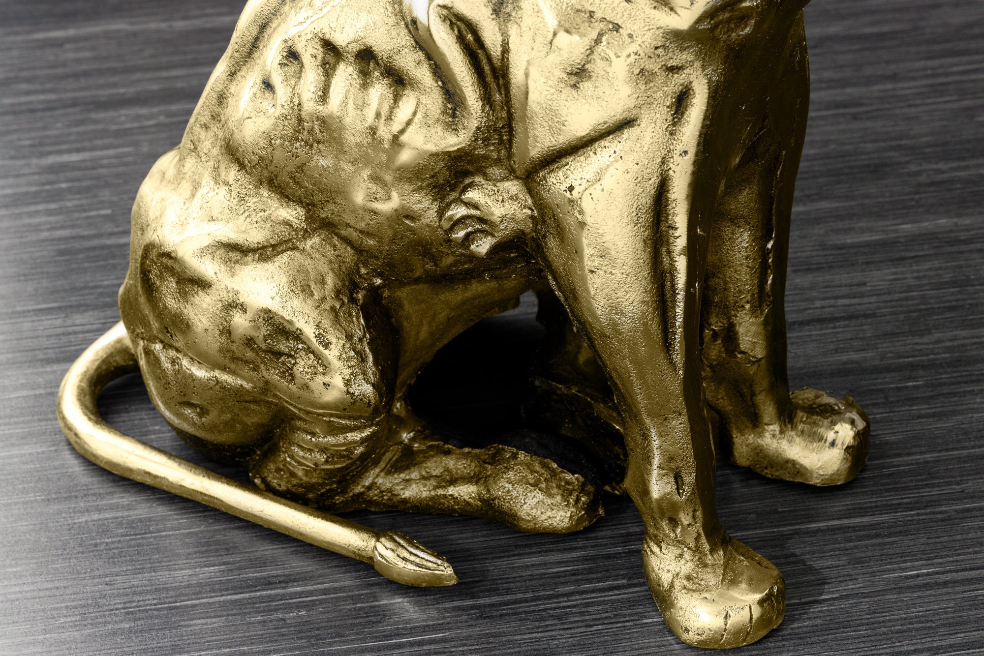 Masă laterală WILDLIFE LION 60cm auriu antic [6]