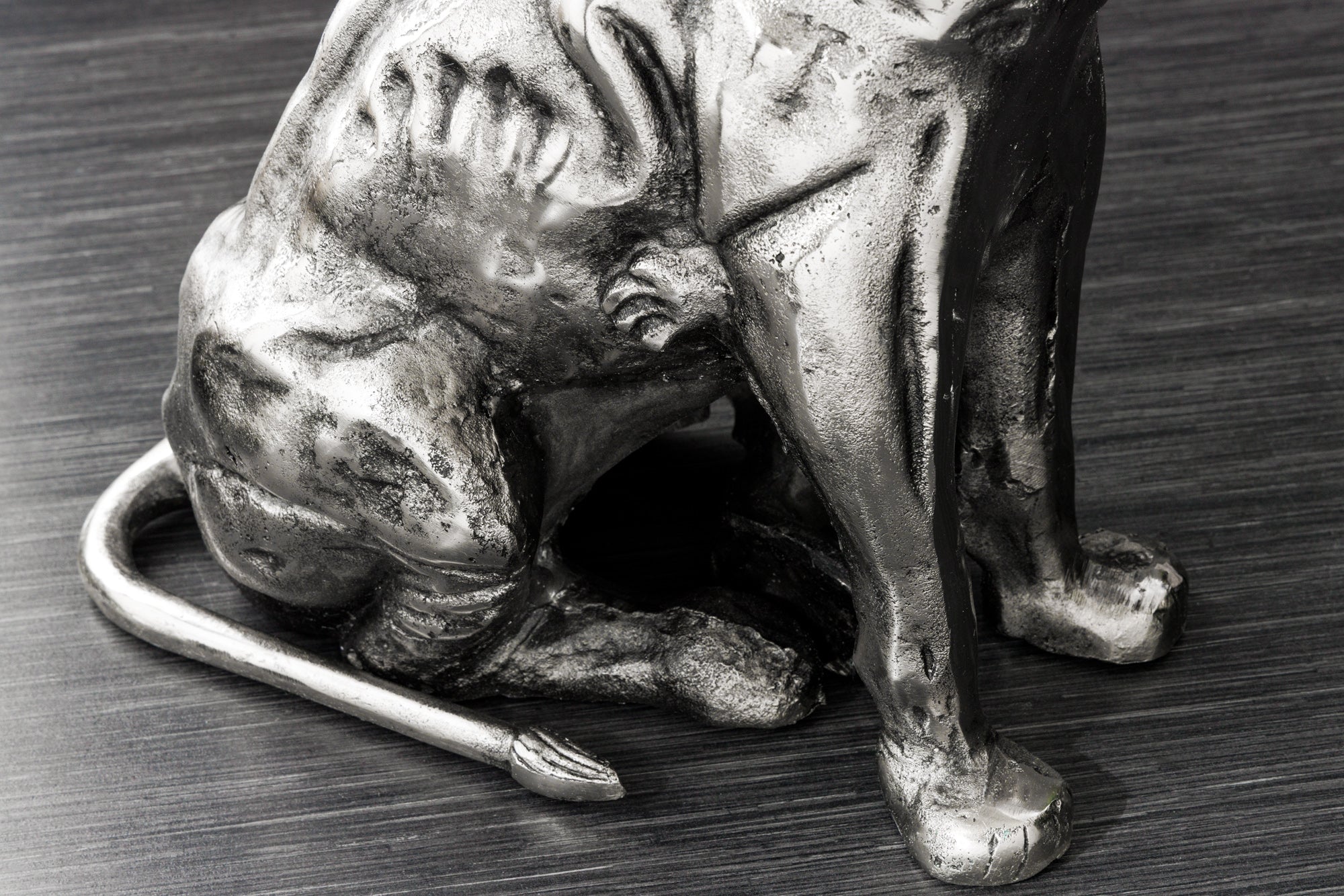 Masă laterală WILDLIFE LION 60cm argintiu antic [7]