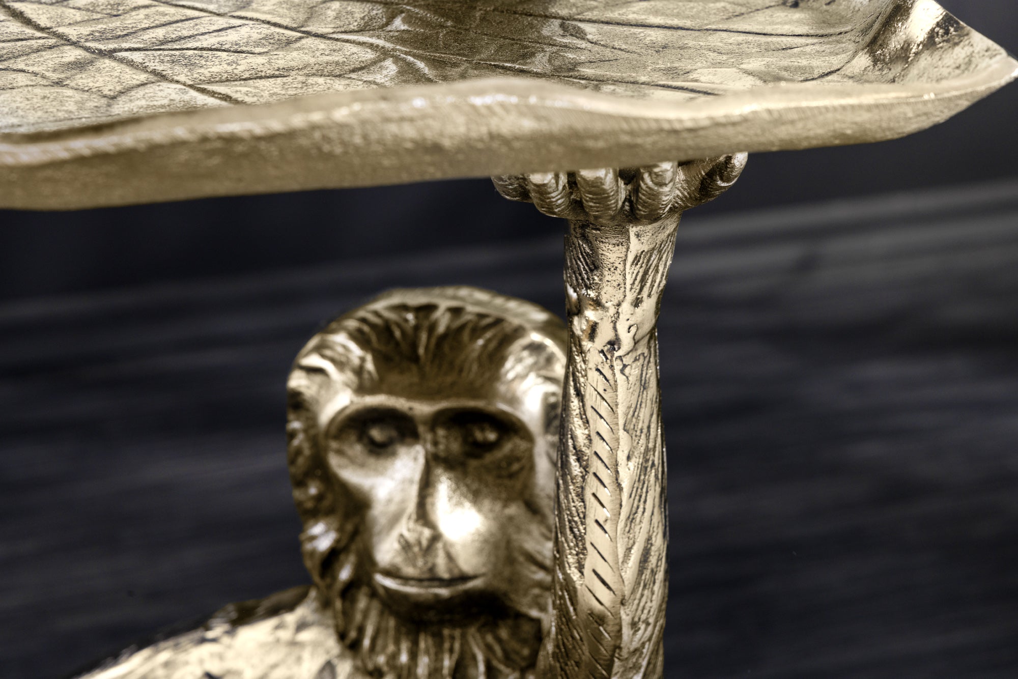 Masă laterală WILDLIFE MONKEY 55cm auriu antic [14]