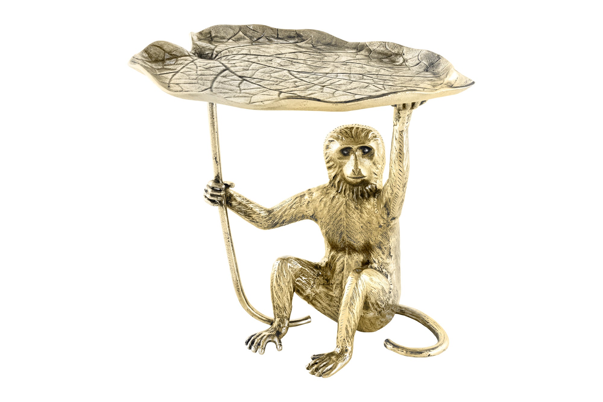 Masă laterală WILDLIFE MONKEY 55cm auriu antic [0]