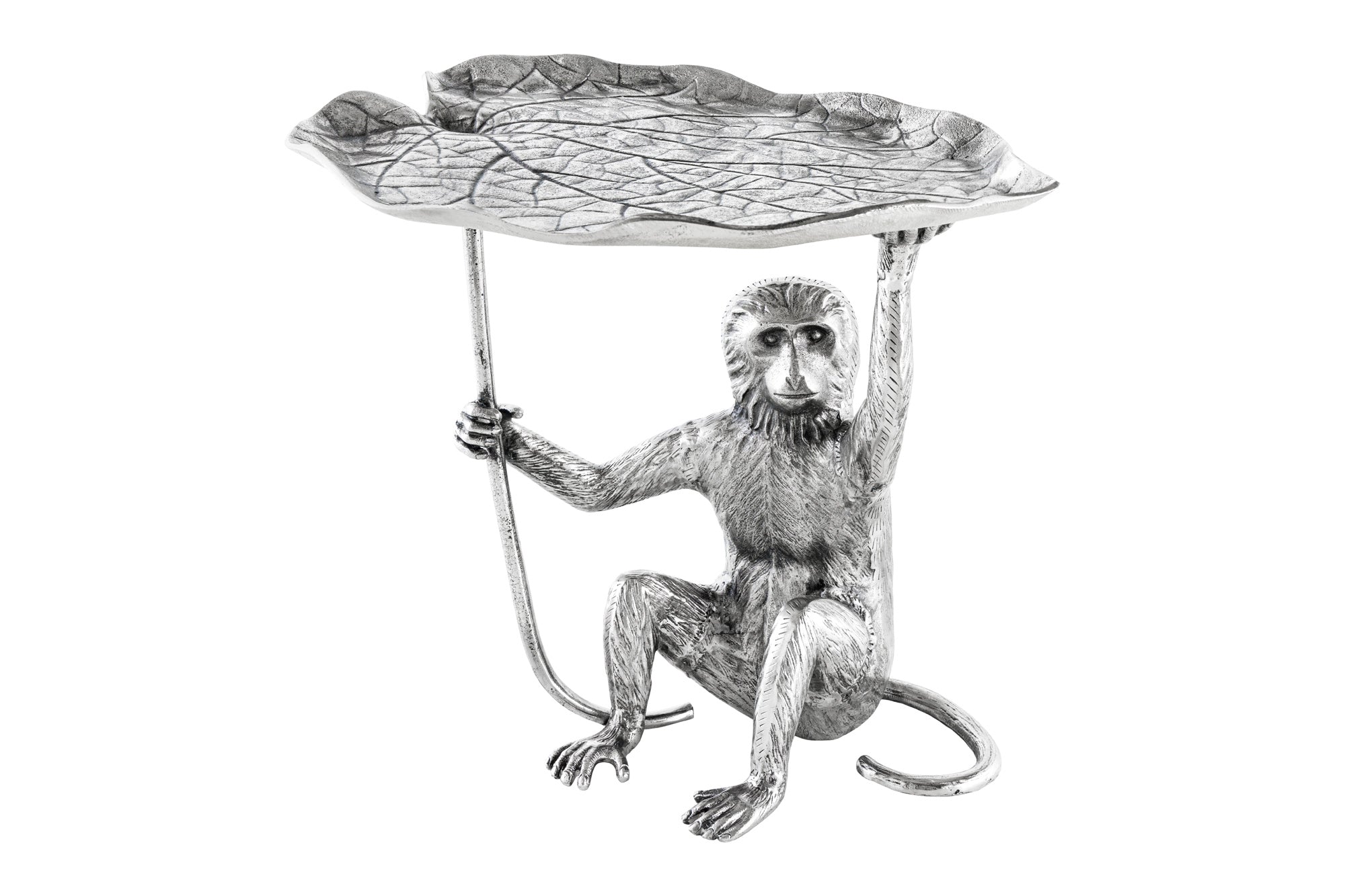 Masă laterală WILDLIFE MONKEY 55cm argintie [0]