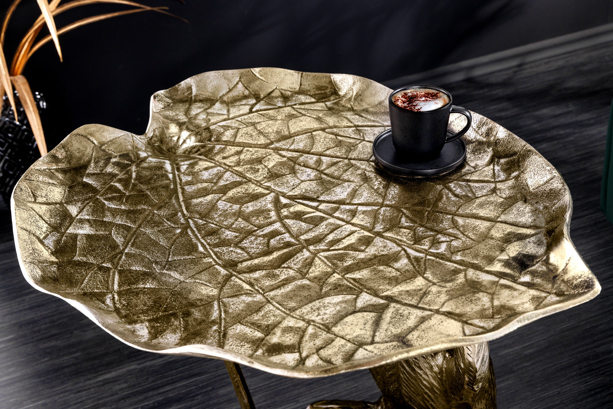 Masă laterală WILDLIFE MONKEY 55cm auriu antic [4]