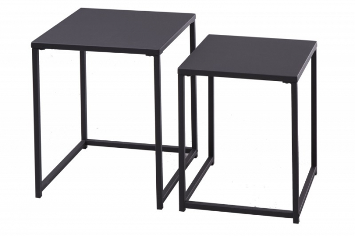 Set 2 măsuțe de cafea Dura din metal, negru [1]