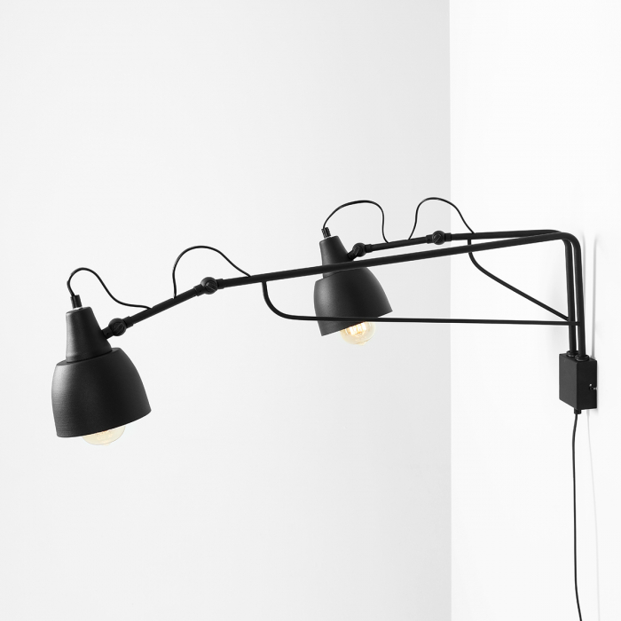 Aplică de perete reglabilă neagră Soho, 88 cm [2]
