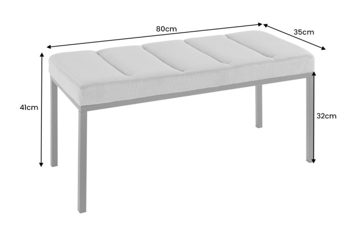 Banc BOUTIQUE 80 cm, cordon verde [8]